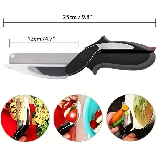 2-in-1 Knife Scissors for Food