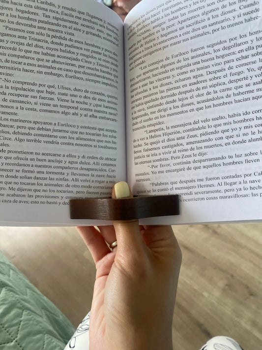 Wooden Book Holder for Thumb